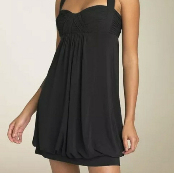 BCBG Sz Med Bubble Hem Halter Dress - Picture 9 of 10